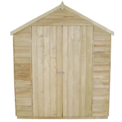 Forest Overlap 8 X 6ft Pressure Treated Apex Shed - Double Door -Garden Care Tools Deals Store 12810912 8984833194461956