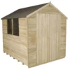 Forest Overlap 8 X 6ft Pressure Treated Apex Shed - Double Door