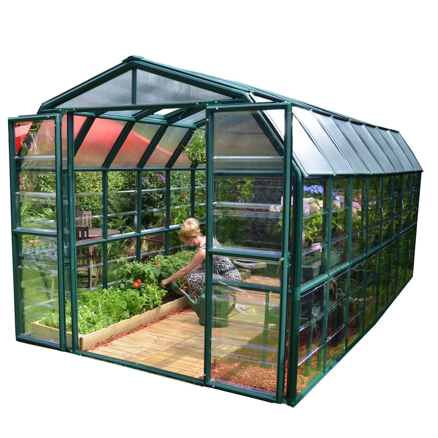 Palram 8 X 16ft Canopia Grand Gardener Greenhouse - Green 1 Palram 8 X 16ft Canopia Grand Gardener Greenhouse - Green