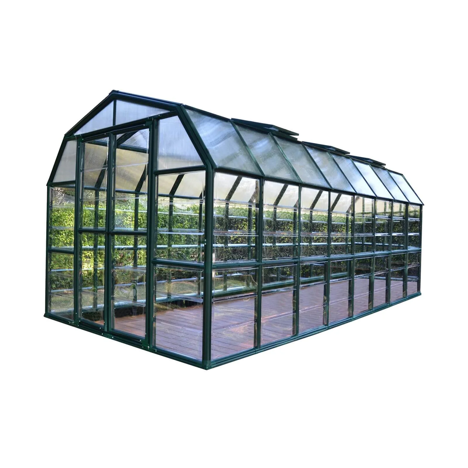 Palram 8 X 16ft Canopia Grand Gardener Greenhouse - Green 2 Palram 8 X 16ft Canopia Grand Gardener Greenhouse - Green - Image 2