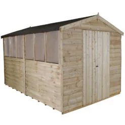 12x8ft Forest Wooden Overlap Pressure Treated Apex Shed -incl. Installation -Garden Care Tools Deals Store 12815043 1884845697591773