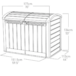 Keter Store It Out Ultra Outdoor Garden Storage Shed - Beige & Brown - 2000L -Garden Care Tools Deals Store 12815621 9184833203934891