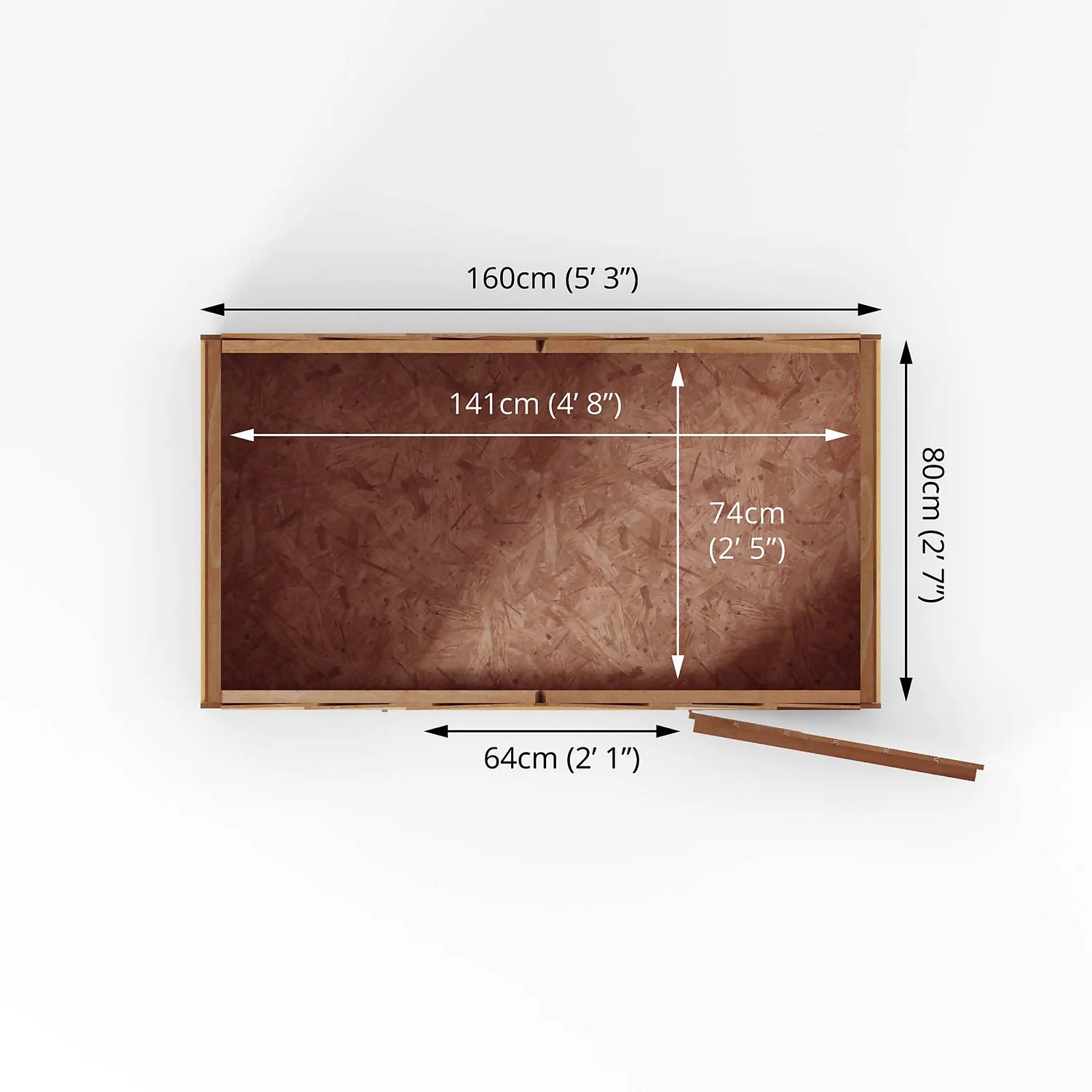 Mercia 5x3ft Overlap Apex Windowless Wooden Shed 10 Mercia 5x3ft Overlap Apex Windowless Wooden Shed - Image 10