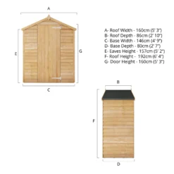 Mercia 5x3ft Overlap Apex Windowless Wooden Shed 18 Mercia 5x3ft Overlap Apex Windowless Wooden Shed -Garden Care Tools Deals Store 12819793 8535012836344552