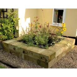 Metsa Wood Green Softwood Sleeper - 2.4m X 200 X 100mm