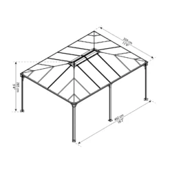 Palram - Canopia Martinique 5000 Garden Gazebo Grey Bronze 11 Palram - Canopia Martinique 5000 Garden Gazebo Grey Bronze -Garden Care Tools Deals Store 12821926 9144924165003794