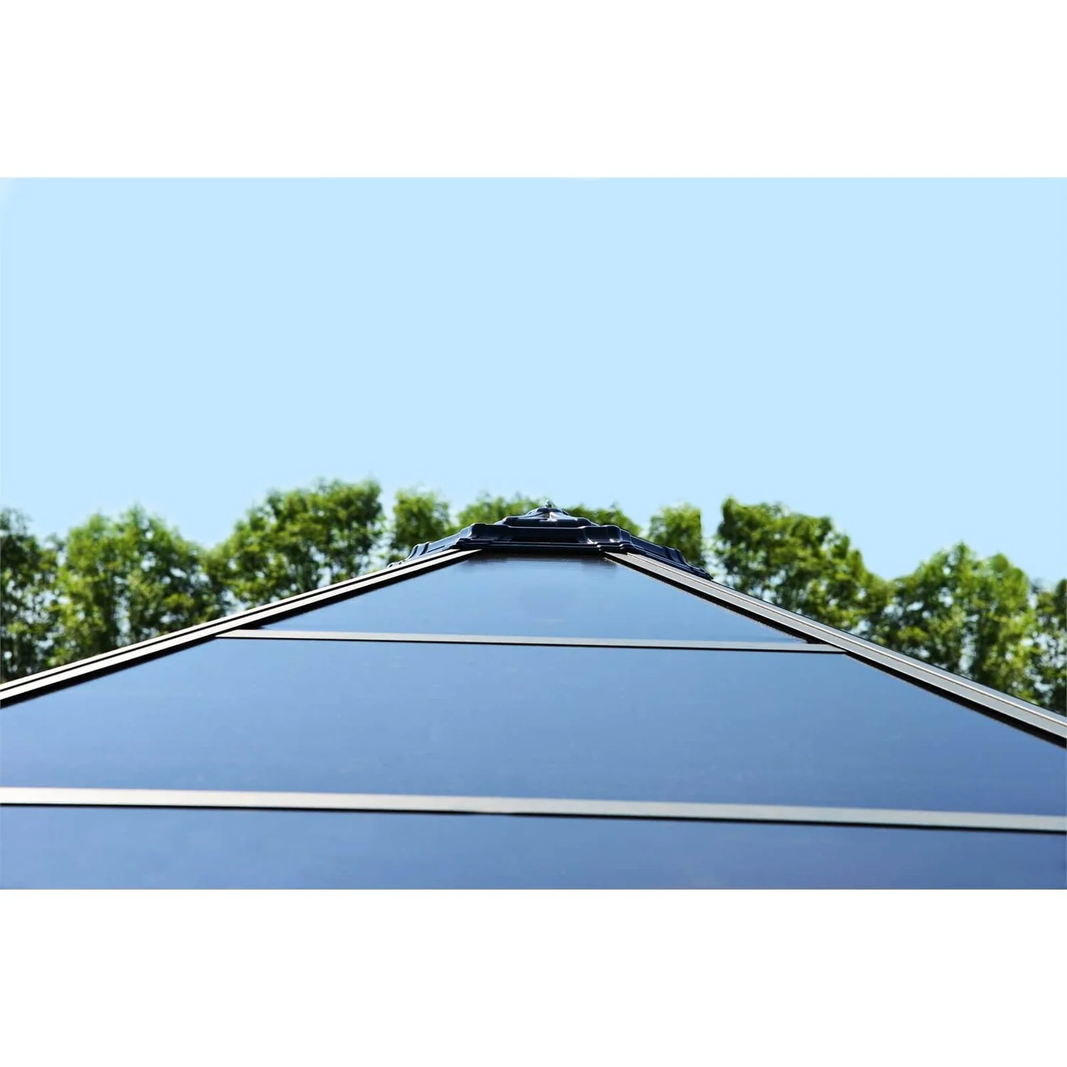 Palram - Canopia Roma Hexagonal Garden Gazebo Grey 4 Palram - Canopia Roma Hexagonal Garden Gazebo Grey - Image 4