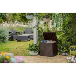 Keter City Outdoor Garden Storage Box 113L - Brown 13 Keter City Outdoor Garden Storage Box 113L - Brown -Garden Care Tools Deals Store 12822290 1104900073787729