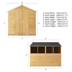 Mercia 8 X 6ft Overlap Double Door Apex Shed 18 Mercia 8 X 6ft Overlap Double Door Apex Shed -Garden Care Tools Deals Store 12822309 3555029433572635