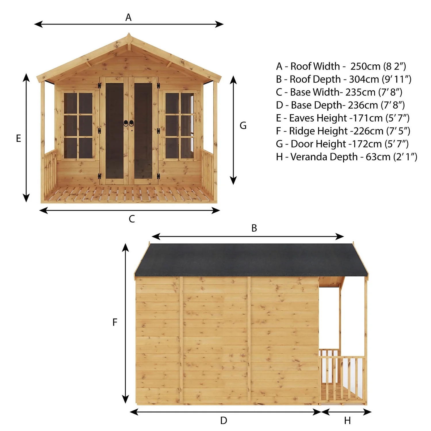 Mercia 10 X 8ft Traditional Summerhouse - Installation Included 9 Mercia 10 X 8ft Traditional Summerhouse - Installation Included - Image 9