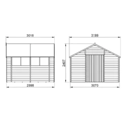 Forest 10 X 10ft Overlap Pressure Treated Double Door Apex Shed -Garden Care Tools Deals Store 12823849 1694833219518130