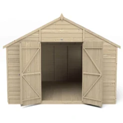 Forest 10 X 10ft Overlap Pressure Treated Double Door Apex Shed -Garden Care Tools Deals Store 12823849 8134833219116049