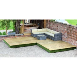 None Swift Deck Complete Decking Kit - Corner - 4.75 X 4.7m -Garden Care Tools Deals Store 12826414 3554833224373447