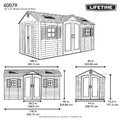 Lifetime 15 X 8ft Outdoor Storage Shed 11 Lifetime 15 X 8ft Outdoor Storage Shed -Garden Care Tools Deals Store 12826444 6775012584250454
