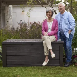 Keter Westwood Outdoor Garden Storage Box 570L - Brown -Garden Care Tools Deals Store 12828828 1424858568511597