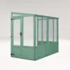 Country Living Southwell 8 X 4ft Premium Lean Too Greenhouse Painted + Installation - Aurora Green