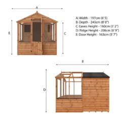 Country Living Grassthorpe 8 X 6ft Traditional Apex Greenhouse Combi Shed Painted + Installation - Thorpe Towers 13 Country Living Grassthorpe 8 X 6ft Traditional Apex Greenhouse Combi Shed Painted + Installation - Thorpe Towers -Garden Care Tools Deals Store 12881652 1704976288449449
