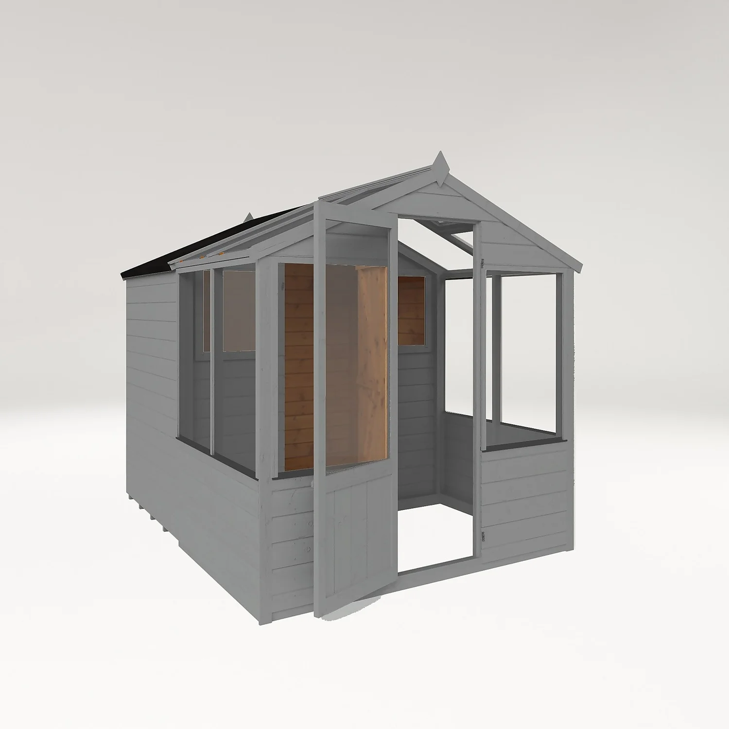 Country Living Grassthorpe 8 X 6ft Traditional Apex Greenhouse Combi Shed Painted + Installation - Thorpe Towers 1 Country Living Grassthorpe 8 X 6ft Traditional Apex Greenhouse Combi Shed Painted + Installation - Thorpe Towers