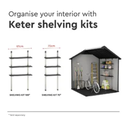 Keter Premier 7 X 7ft Outdoor Garden Apex Storage Shed - Grey 17 Keter Premier 7 X 7ft Outdoor Garden Apex Storage Shed - Grey -Garden Care Tools Deals Store 12882034 9065036180642424