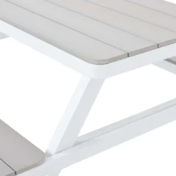 Picnic Bench - White & Grey -Garden Care Tools Deals Store 12885210 1514846186591569