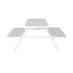Picnic Bench - White & Grey -Garden Care Tools Deals Store 12885210 1744853415530586