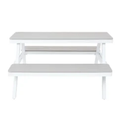 Picnic Bench - White & Grey -Garden Care Tools Deals Store 12885210 6834846186528506