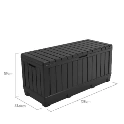 Keter Kentwood Outdoor Garden Storage Box 350L - Graphite -Garden Care Tools Deals Store 12885762 1494899008656236