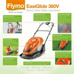 Flymo 1800W EasiGlide Electric Hover Lawn Mower - 36cm -Garden Care Tools Deals Store 12885898 1874843592684055