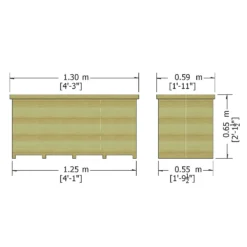 Shire Tongue & Groove Wooden Storage Box - 4x2ft -Garden Care Tools Deals Store 12887189 1604851576664698