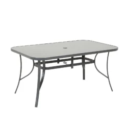 Rowly 6 Seater Garden Dining Set With Parasol -Garden Care Tools Deals Store 12887808 5744843690412079