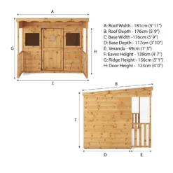 Mercia 5'9ft X 5'8ft Pent Style Wooden Playhouse 18 Mercia 5'9ft X 5'8ft Pent Style Wooden Playhouse -Garden Care Tools Deals Store 12888294 1205019819136458