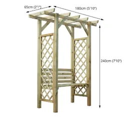 Mercia Pergola Seated Arbour -Garden Care Tools Deals Store 12888303 1084884721489659