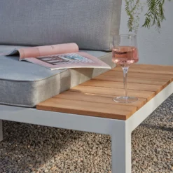 Spirit Metal Garden Corner Sofa Set - Grey -Garden Care Tools Deals Store 12889918 5274869216234318