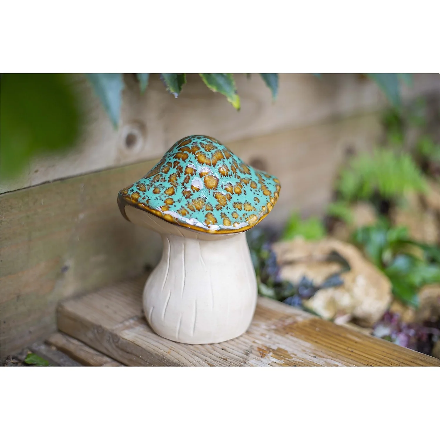 Ceramic Mushroom Garden Ornament - Medium 5 Ceramic Mushroom Garden Ornament - Medium - Image 5