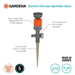 Gardena Comfort Circular Sprinkler Vario Spike -Garden Care Tools Deals Store 13043404 1015060198431329