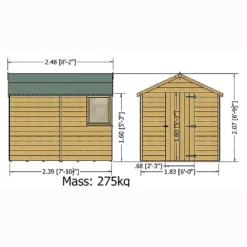 Shire 8 X 6ft Durham Shed Single Door 15 Shire 8 X 6ft Durham Shed Single Door -Garden Care Tools Deals Store 13082810 4824862497373463