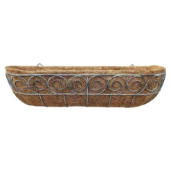 Distress Finish Wall Trough With Coco Liner - 61cm 7 Distress Finish Wall Trough With Coco Liner - 61cm -Garden Care Tools Deals Store 13221622 1274902150149745