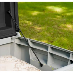 Keter Ace Outdoor Garden Storage Box 124 X 55 X 62.5 Cm - Grey And Black -Garden Care Tools Deals Store 13432924 1234947994705587