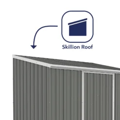 Absco 7.5 X 5ft Space Saver Metal Pent Shed - Grey 11 Absco 7.5 X 5ft Space Saver Metal Pent Shed - Grey -Garden Care Tools Deals Store 13440837 1774929186107631