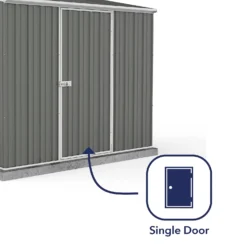 Absco 7.5 X 5ft Space Saver Metal Pent Shed - Grey 12 Absco 7.5 X 5ft Space Saver Metal Pent Shed - Grey -Garden Care Tools Deals Store 13440837 1804929186164112
