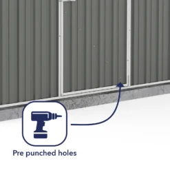 Absco 7.5 X 5ft Space Saver Metal Pent Shed - Grey 13 Absco 7.5 X 5ft Space Saver Metal Pent Shed - Grey -Garden Care Tools Deals Store 13440837 2024929186238167