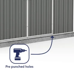 Absco 10 X 5ft Regent Metal Apex Shed - Grey -Garden Care Tools Deals Store 13440854 6314929164404992