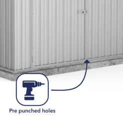 Absco 10 X 20ft Utility Workshop Apex Metal Shed - Zinc -Garden Care Tools Deals Store 13440861 1074929163823580