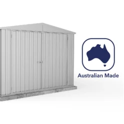 Absco 10 X 20ft Utility Workshop Apex Metal Shed - Zinc -Garden Care Tools Deals Store 13440861 1984929163945152