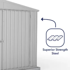 Absco 10 X 20ft Utility Workshop Apex Metal Shed - Zinc -Garden Care Tools Deals Store 13440861 4764929163896414