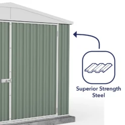 Absco 10 X 15ft Utility Workshop Apex Metal Shed - Green 14 Absco 10 X 15ft Utility Workshop Apex Metal Shed - Green -Garden Care Tools Deals Store 13440865 1364929164491347