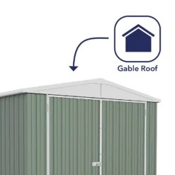 Absco 10 X 15ft Utility Workshop Apex Metal Shed - Green 11 Absco 10 X 15ft Utility Workshop Apex Metal Shed - Green -Garden Care Tools Deals Store 13440865 1874929164280204