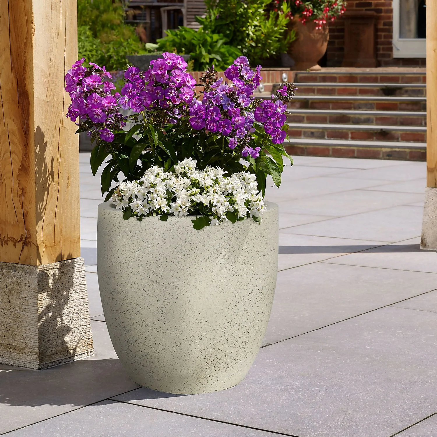 Sierra Cream Egg Planter - 46cm 2 Sierra Cream Egg Planter - 46cm - Image 2