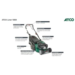Atco 145cc Liner 18SH Petrol Lawn Mower - 46cm -Garden Care Tools Deals Store 13486585 1594932690022221
