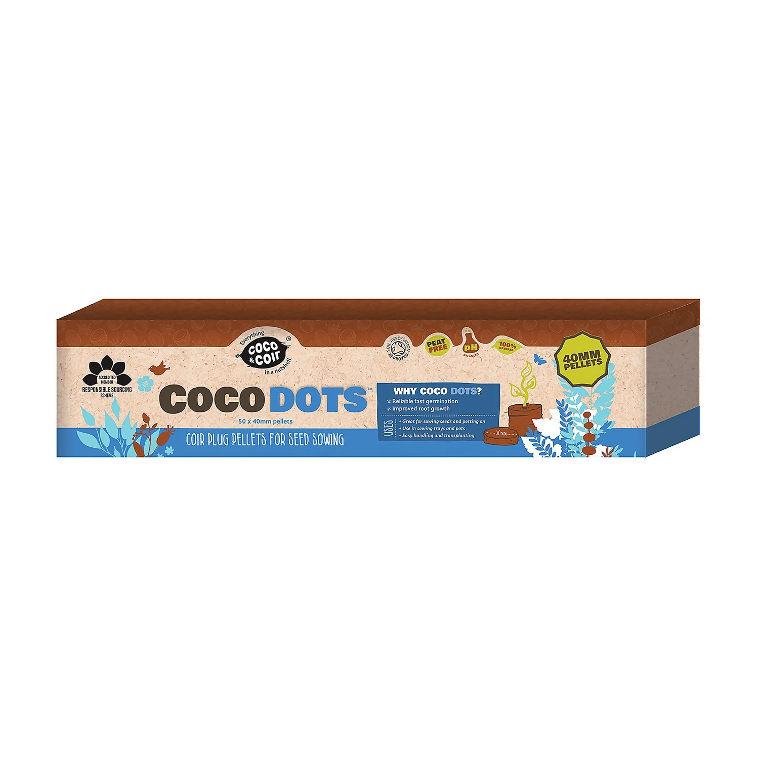 Coco & Coir Seed Germination Dots - 40mm 1 Coco & Coir Seed Germination Dots - 40mm